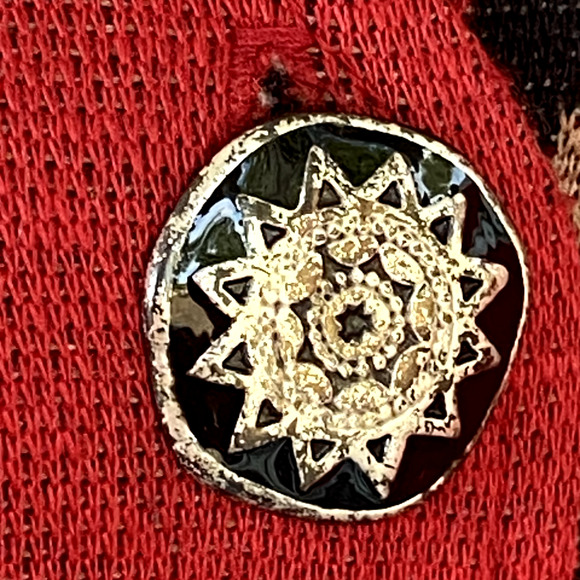 Peter Popovitch Cardigan Womens L Art to Wear Eccentric Zebra Safari Giraffe Red - Picture 12 of 16